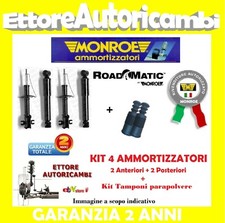 4 AMMORTIZZATORI MONROE FIAT PANDA (141) 1986>2003 + KIT TAMPONI PARAPOLVERE