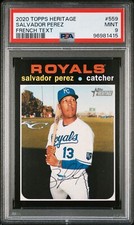 Salvador Perez - 2020 Topps Heritage French Text Variation  PSA 9