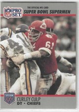 1990 Pro Set Super Bowl 160 #82 Curley Culp HOF Kansas City Chiefs Arizona State