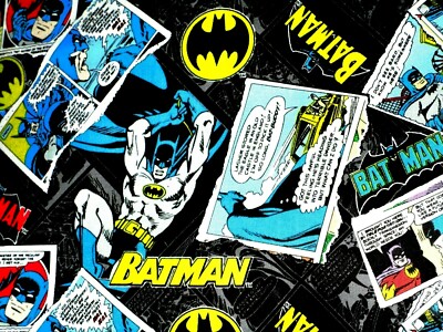 New Off the Bolt: Batman with Robin BTY 100% Cotton 43X36  SALE $5.00