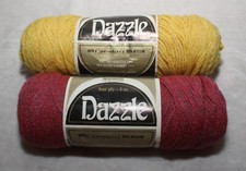 Montgomery Ward 4 ply Worsted Acrylic 4oz skeins Raspberry Ice  Lt. Gold