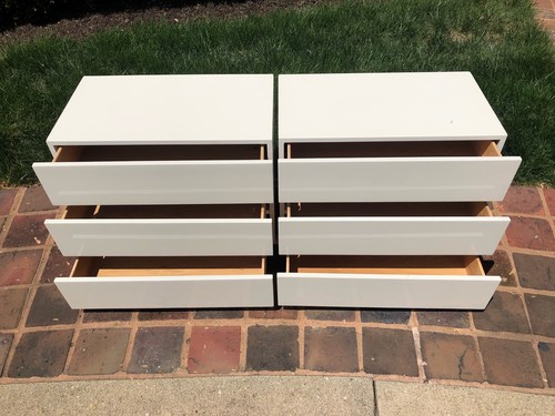 Mid-Century Modern Milo Baughman Thayer Coggin Drawer Chest Set Sideboard White - Picture 10 of 12