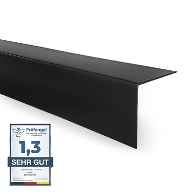 Quest Hart-PVC Winkelprofil Kantenschutzwinkel - Ohne Klebeband - Schwarz