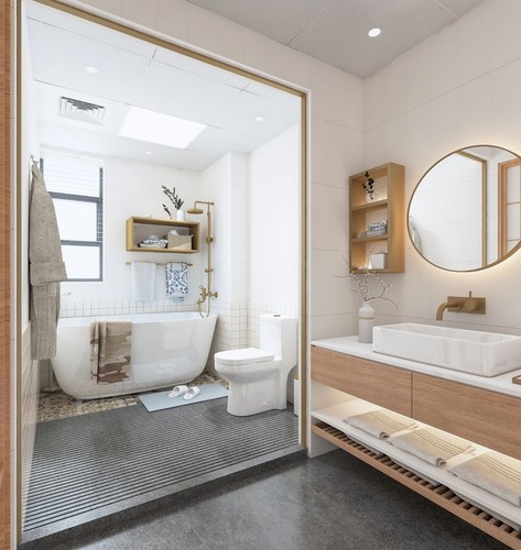 One Piece Small Compact Toilet W/ Gold Flush Button 25" Length Dual Flush - Picture 10 of 11