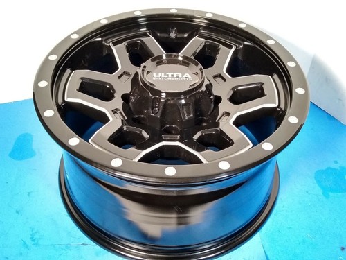 (NEW) Ultra Warlock 8-Lug Black w/Milled Accent Wheel 18x9 +01 217-8981BM+01 - Picture 4 of 9