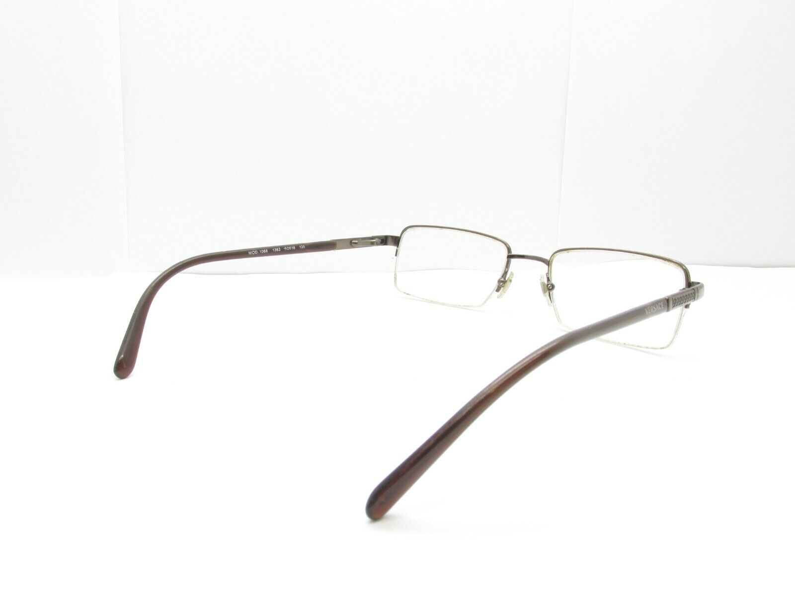 VERSACE MOD.1066 1363 Half Rimmed Brown EYEGLASSES FRAMES Italy 50-18-135 100108 Okazja