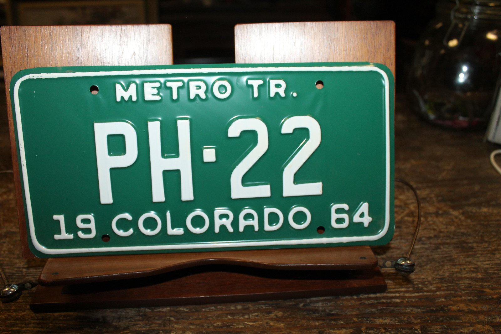 1964 4 Digit Colorado License Plate Arapahoe Co. Low Number Metro
