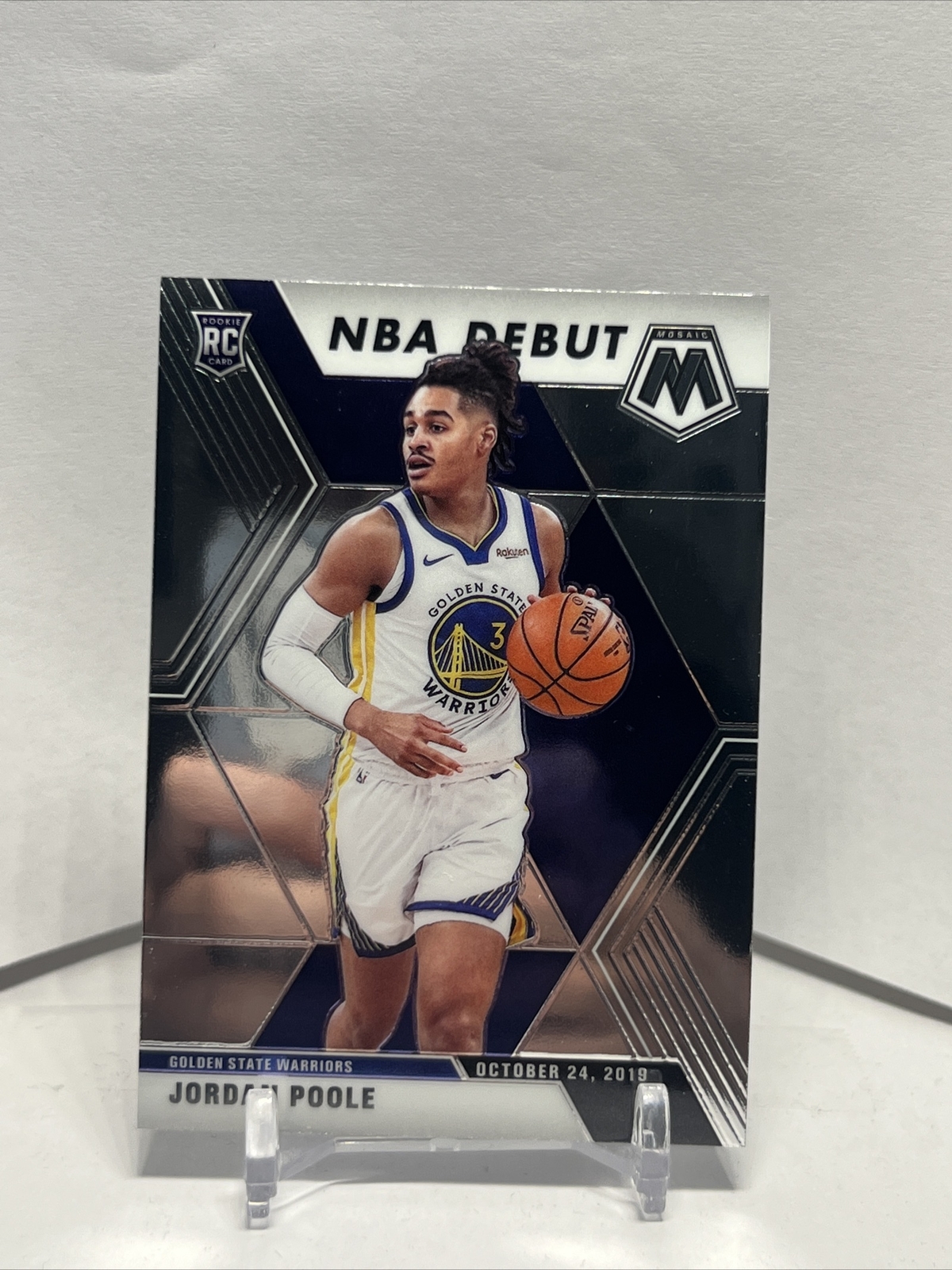 2019-20 Panini Mosaic Jordan Poole NBA Debut Rookie Card #261