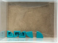 LEGO Parts - Dark Turquoise Tile, Round 1 x 1 Quarter - No 25269 - QTY 5
