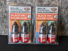   New 4 Pack   Cosco Ink Refill for Self-Inking Stamp Pads Black .35 oz   Black