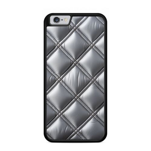 For iPhone SE4 16E 12 13 14 15 16 Pro Max elegant gray quilted stitch Phone Case - Picture 16 of 25
