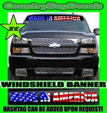 MADE IN AMERICA Windshield AMERICAN Vinyl DECAL Sticker DIESEL Truck USA Merica