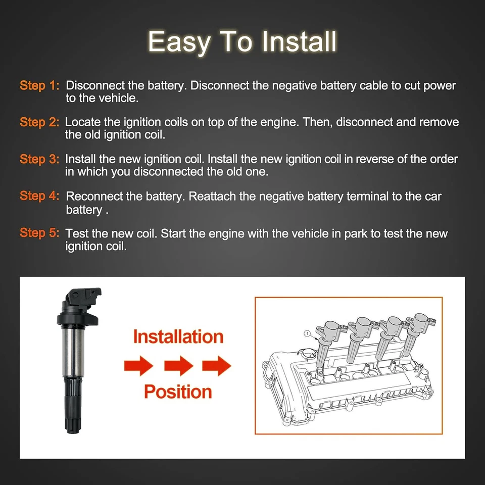 Set Of 6X Ignition Coil & Plug For BMW 325i 328i 330i 530i X3 X5 X6 UF515 UF522 Foto 3 de 4