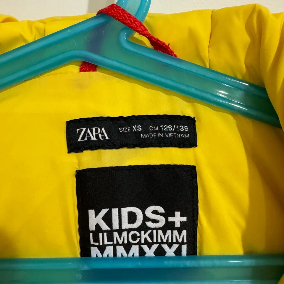 Zara Niños - Niña Niño Chaqueta Plumón Abrigo LILMCKIMM MMXXI Amarillo Brillante Talla XS Foto 3 de 4