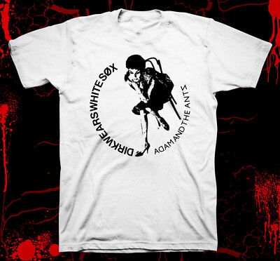 Adam and the Ants Dirk Wears White Socks Reprinted Black Men T-Shirt S-2XL