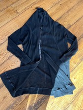 Barbara I Gongini Black Long Cardigan Coat Sz S | Lost Boys / Blade Runner Bnwt