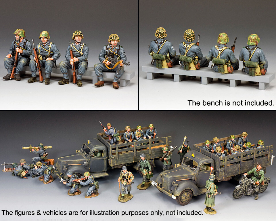 KING & COUNTRY WW2 GERMAN ARMY WH100 FOUR SITTING PANZER