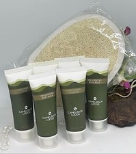 7x Travel Size Toiletries Conditioning Shampoo Body Lotion Body Wash Loofah- New