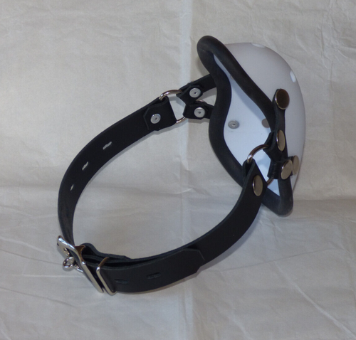 puppy play muzzle mask athletic jock cup gay musk gag real leather strap MALE - Picture 3 of 4