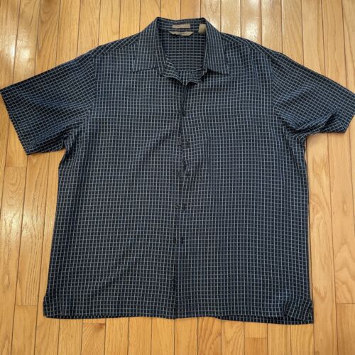 Axist Shirt Men XL Black micro check Surf Soft Mo… - image 1