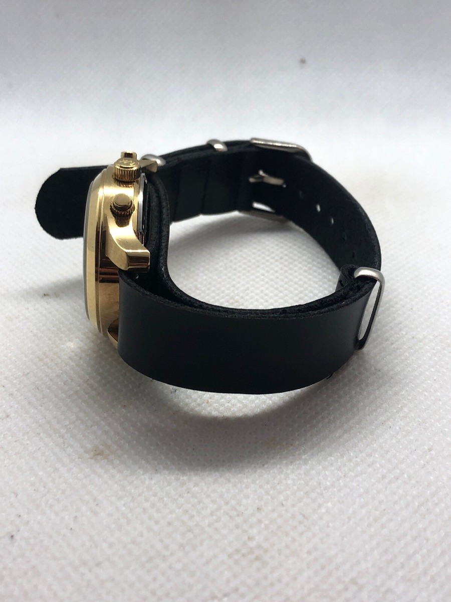 Michael Kors MK5384 Womens Black Leather Analog Champagne 