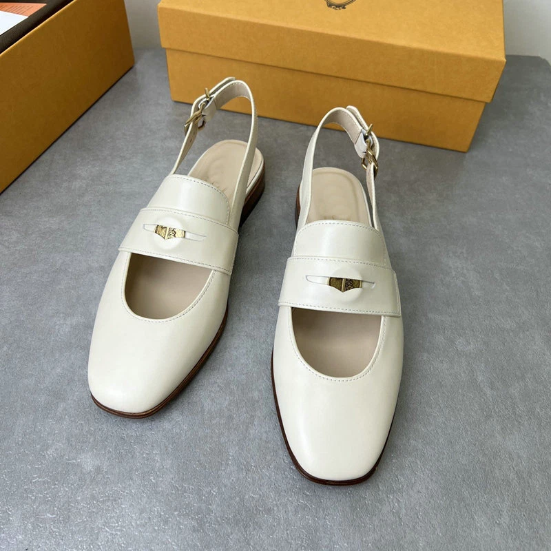 TOD’S Scarpe sandali donna Tod's pelle piatta punta quadrata traspiranti