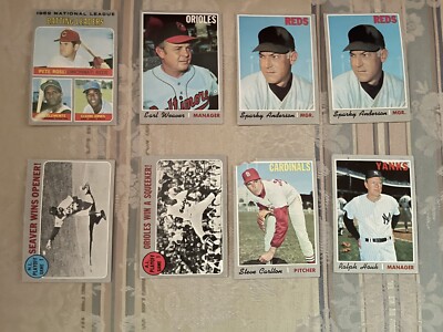 1970 Topps Baseball Cards (Set of 8 Cards)