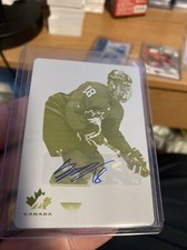 Connor Zary 2019 Ud Team Canada Yellow Printing Plate Autograph 1/1