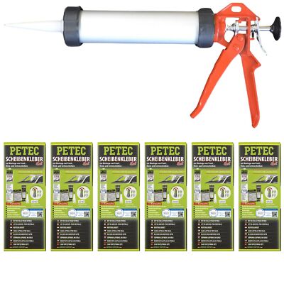 Petec 6x Disc Adhesive Kit 310ml + Squeeze Gun