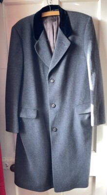 House Of Fraser Exclusive CASHMERE Coat Overcoat 42R Grey Men
