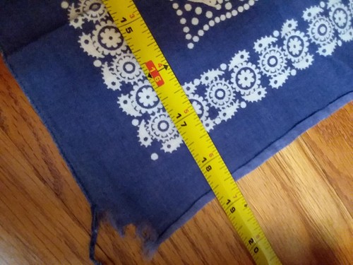 8 Vintage und neue Bandanas Menge Indigo schnelle Farbe rot blau Paisley echte Arbeitskleidung - Bild 6 von 24