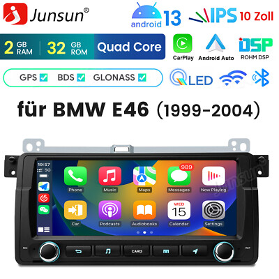 JUNSUN 8.8'' IPS Android 13 Autoradio Octa Kern BT DSP GPS Navi für BMW E46 MG ZT