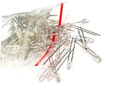 LED 3mm Direct from 4 to 19V AC/DC Warm White Luminous 100 Piece Pack Special Price