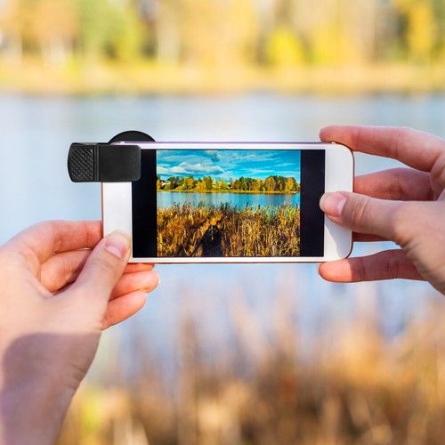 Mobile Phone Lens Polarizer Clip-on Circular Filter Polarized for - Photo 4 sur 10