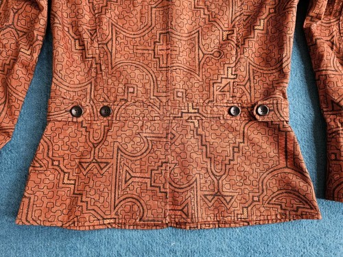 PERUVIAN CONNECTION Brown AZTEC Jacket M UK 12 Pima Cotton Blazer Coat POCKETS - Picture 20 of 24