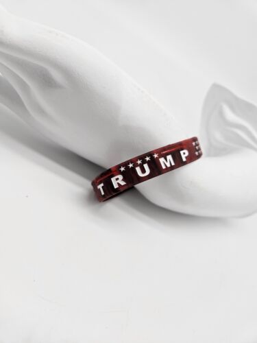 Pair of Donald Trump Support Silicone Bracelets TK8-1 - Picture 4 of 6