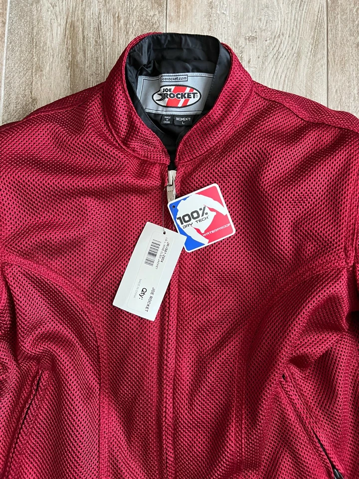 JOE ROCKET RED WINE TECH CLEO MOTORCYCLE JACKET-WOMEN'S LARGE-NEW NWT - Image 2 of 4
