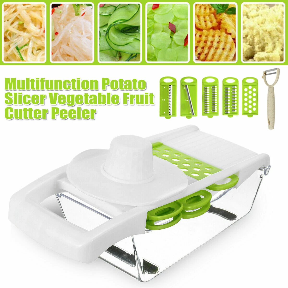 Onion Slicer Manual Vegetable Cutter Chopper Fruit Kitchen Potato Tomato Peeler
Opens in a new windo