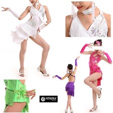 Vestito Tutù Saggio Danza Ballo Frange Bambina Girl Hip Hop Ballet Dress DANC172
