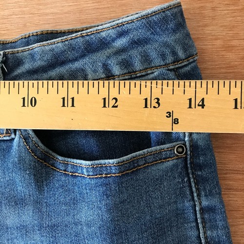 Long Tall Sally Bootcut Jeans Damen 8 blau hoher Bund Medium Wash Stretch adrett - Bild 10 von 10
