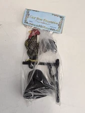 Vintage Wall-Mounted 6 inch Cast Iron Rooster Dinner Lunch Bell NOS Farm Decor