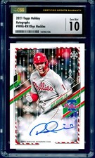 Rhys Hoskins 2021 Topps Walmart Holiday Auto #WHA-RH SP 36/50 CSG 10 GEM MT