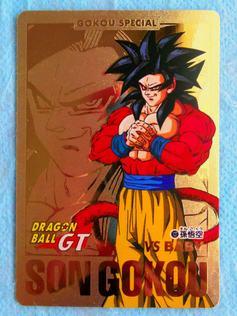 OOAK DRAGONBALL GT CARDDASS Part29 Gold Card No.127 1127 Super Saiyan 4 SON  GOKU