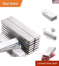 Efficient Neodymium Bar Magnets for Crafts - 60x10x3 mm, 12 Count, 18 lbs Force