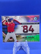 BLAZE JORDAN  2023 Bowman Chrome Bowman Scouts TOP 100 BTP-84 Boston Red Sox