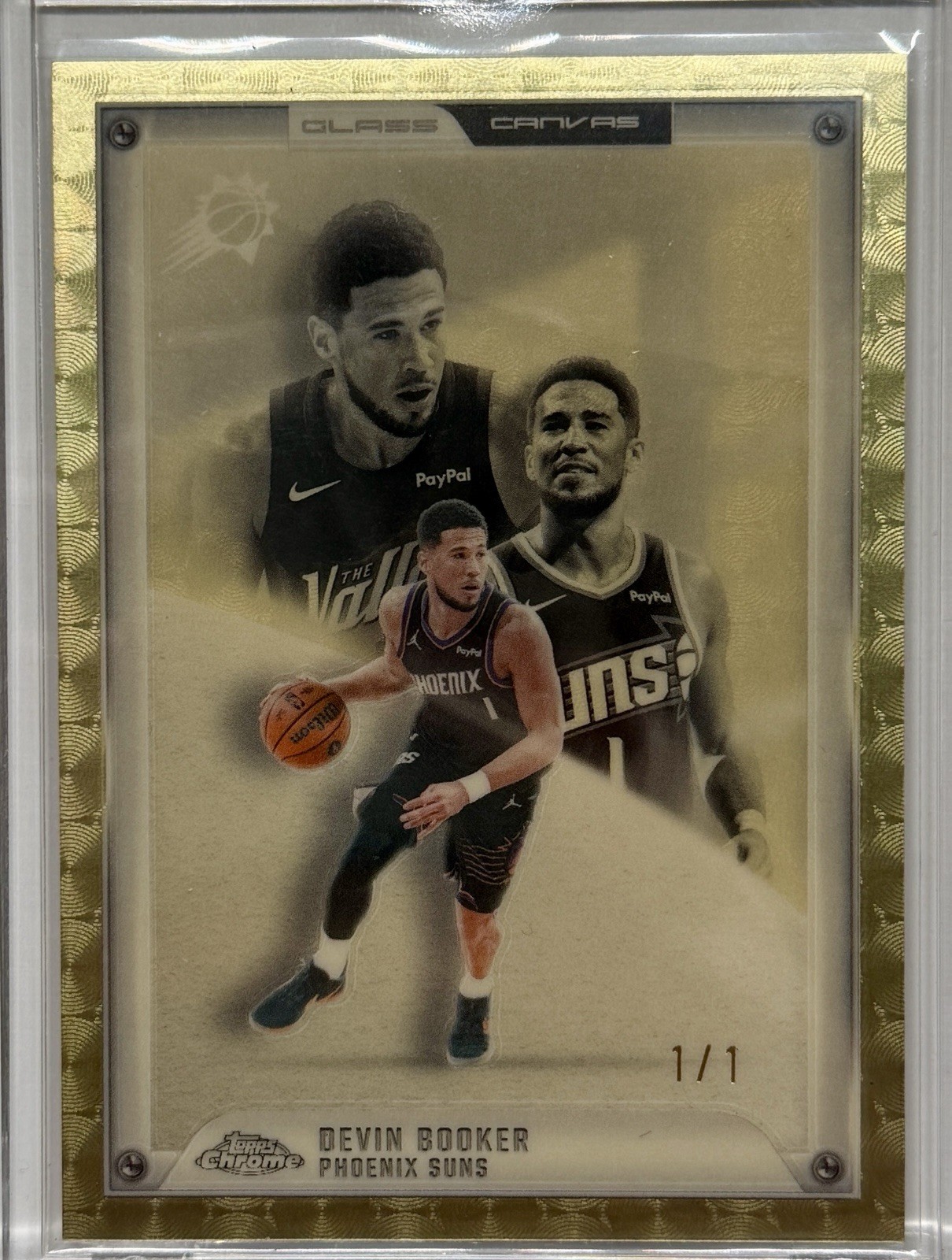 Devin Booker 1/1 SUPERFRACTOR 2025-26 Topps Chrome Update Glass Canvas GC-2 Suns