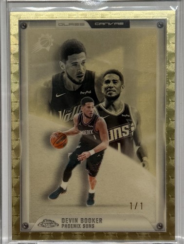 Devin Booker 1/1 SUPERFRACTOR 2025-26 Topps Chrome Update Glass Canvas GC-2 Suns