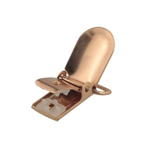 10PCS Gold Suspender Clips Iron Suspender Clips Golden Holder Cloth Clips - Picture 4 of 5