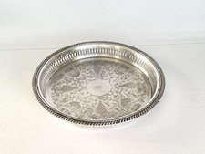 VINTAGE SILVER PLATED Serving Tray SLACK BARLOW 33cm Made In England Centrepiece