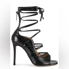 Lita by Ciara Strappy Heeled Sandal Gladiator Stiletto Black Size 39/8.5 NIB